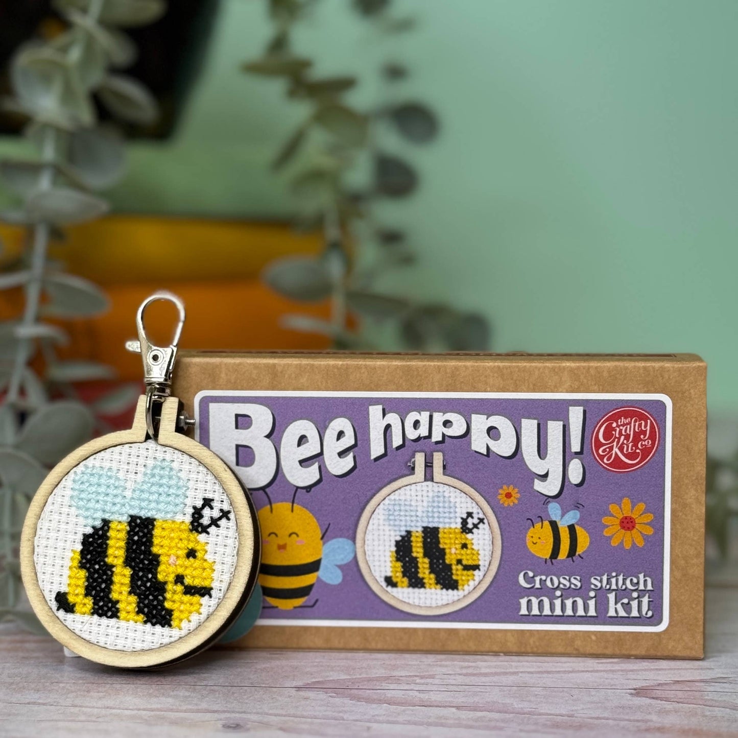 Mini Matchbox Kits - Bee Happy! Mini Matchbox Cross Stitch Kit