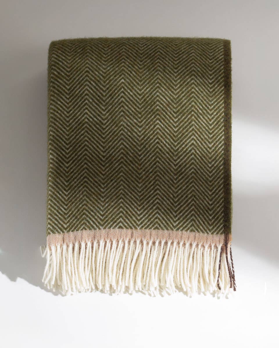 MoST - Wool Throw Blanket Denver olive