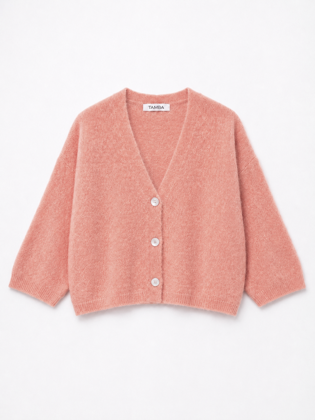 TAMBA - Baby alpaca cardigan with 4/5 sleeves