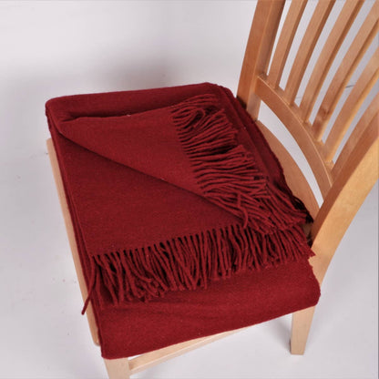 NorraVilla - Wool  Blanket - Solid Color Green