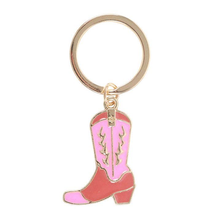 Something Different - Pink Cowboy Boot Keyring