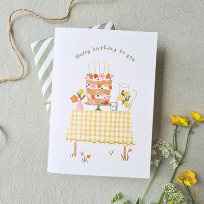 Studio Kuukeluus - Greeting card cake - Happy birthday
