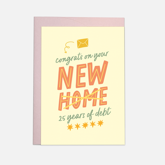 Kaart Blanche - Home debt greeting card