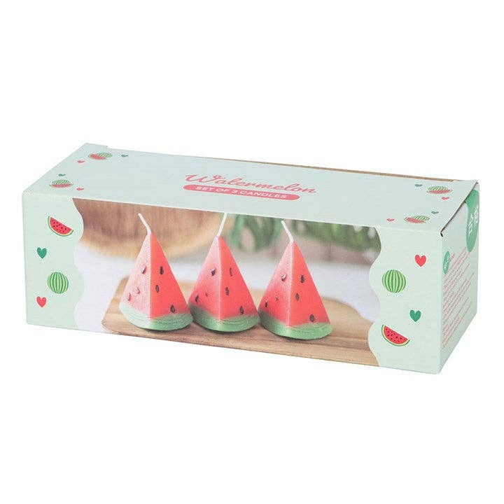 Something Different - Set of 3 Watermelon Shaped Candles