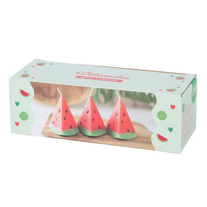 Something Different - Set of 3 Watermelon Shaped Candles