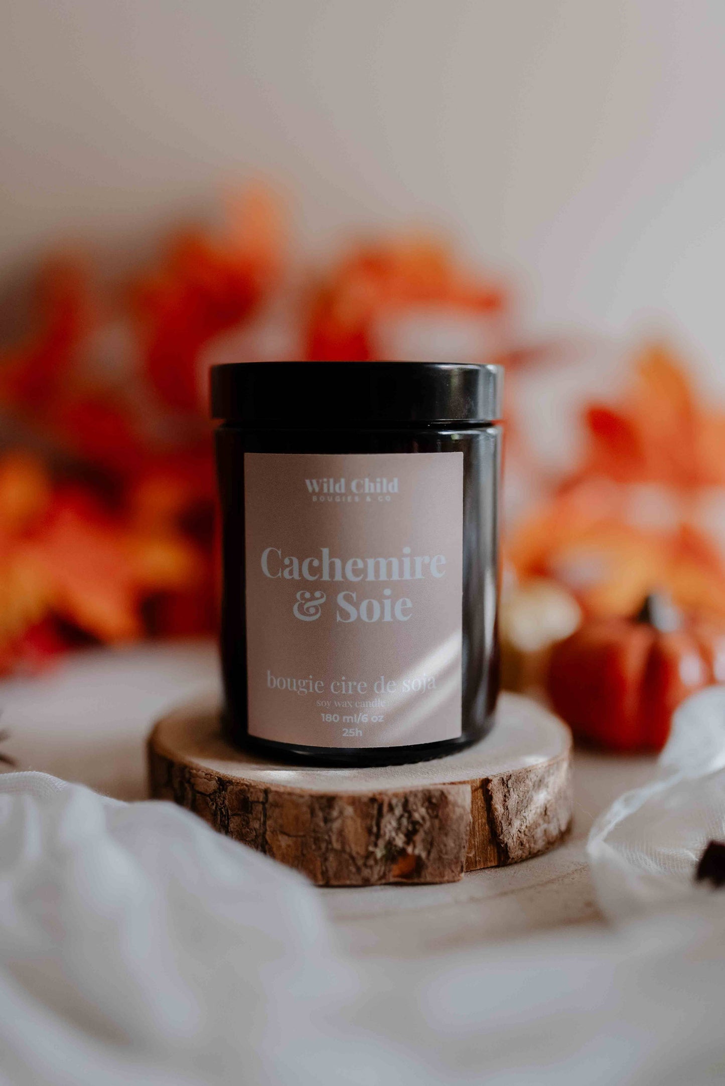 WILD CHILD Bougies & Co - “Cashmere & Silk” - Natural scented candle - 25h