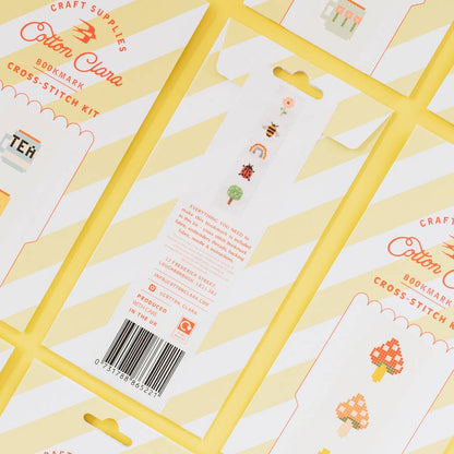 Cotton Clara Craft Kits & Supplies - Tea/Mugs Cross Stitch Bookmark Kit