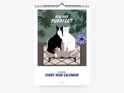 typealive - Wall calendar/Petisfaction “Cats” w/ envelope