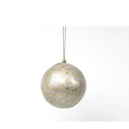 Kinta - X-Mas Ball Cap Dots w/ gold 6 cm