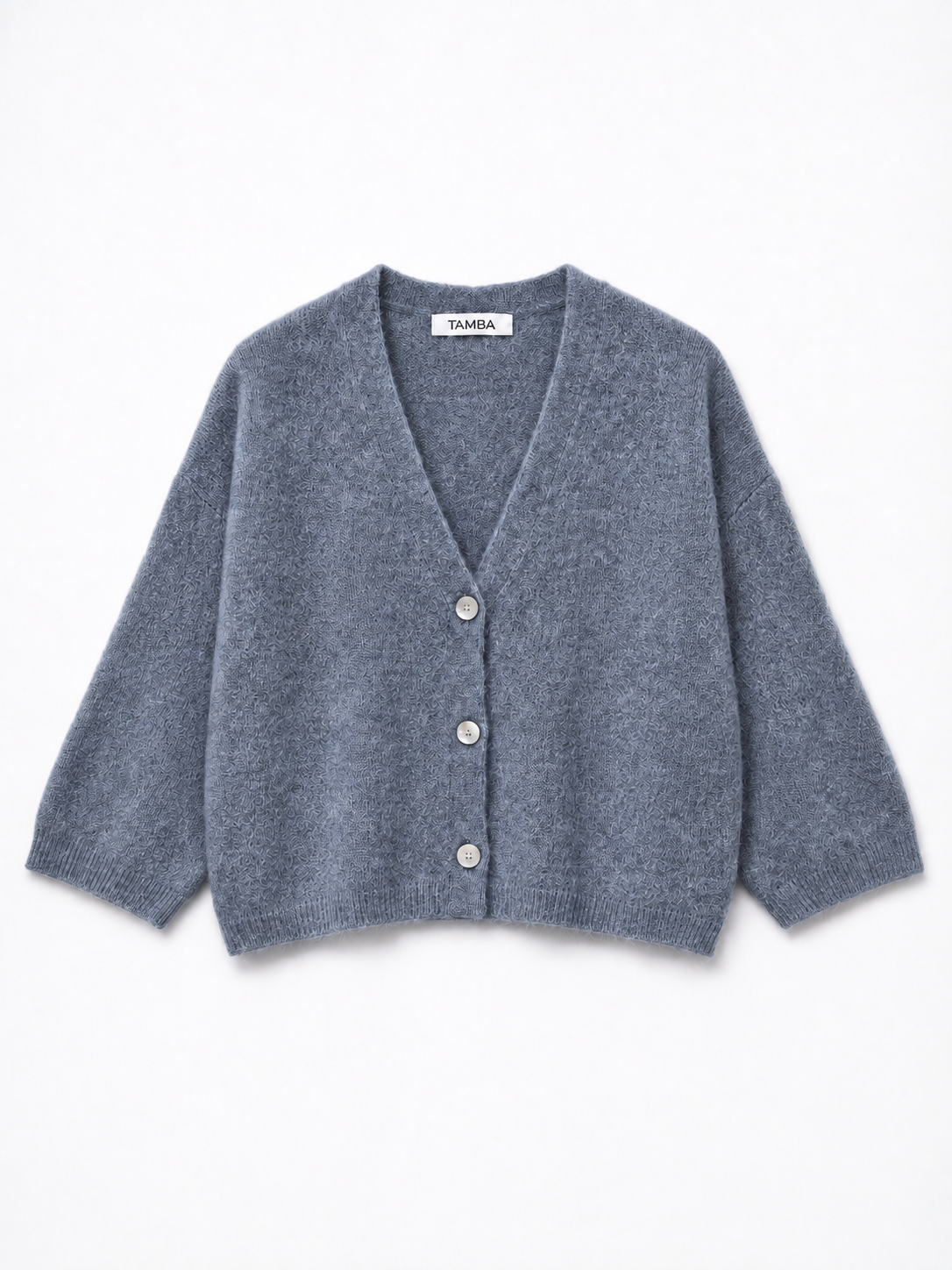 TAMBA - Baby alpaca cardigan with 4/5 sleeves