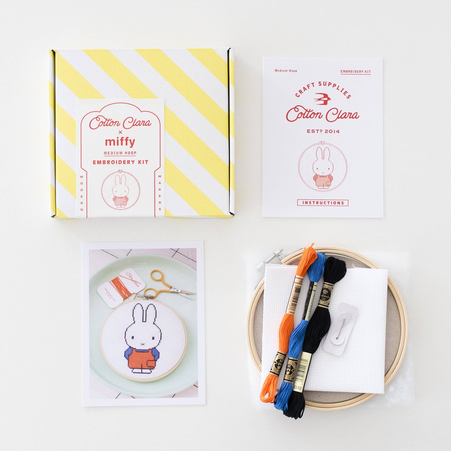 Cotton Clara Craft Kits & Supplies - Miffy Dungaree Cross Stitch Kit