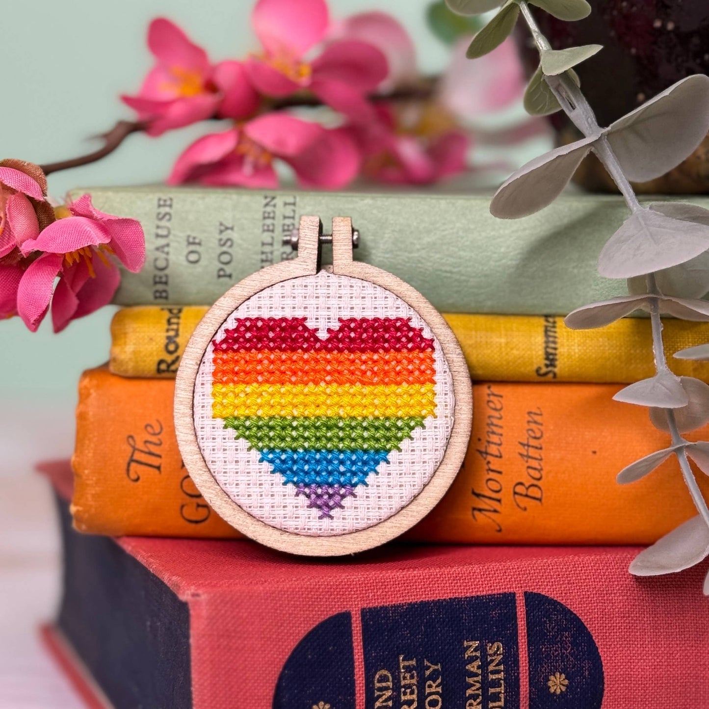 Mini Matchbox Kits - No Labels, Just Love Mini Matchbox Cross Stitch Kit