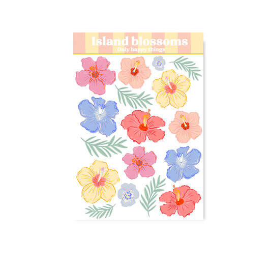 Only Happy Things Stationery - Stickersheet Island blossoms