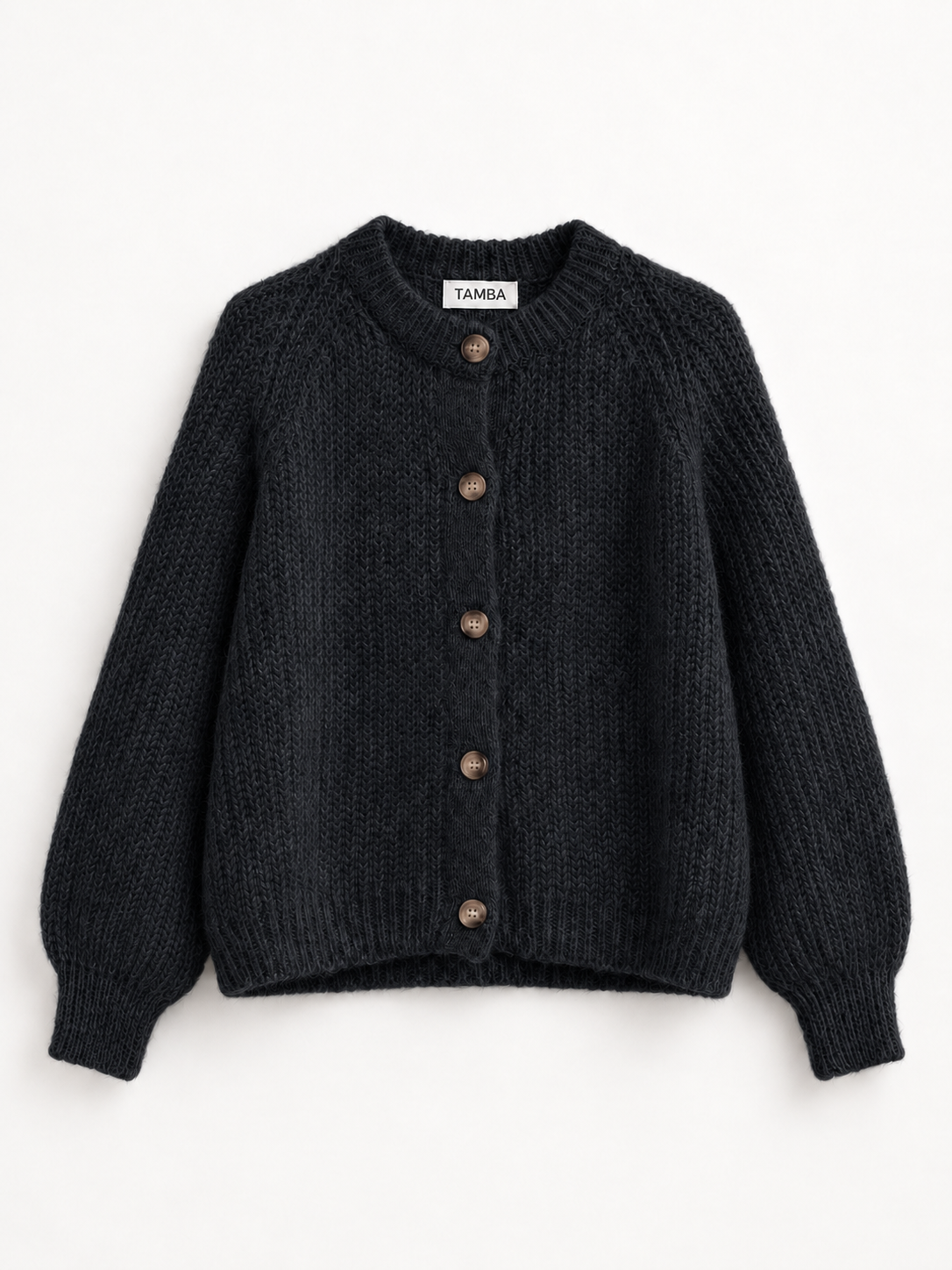 TAMBA - Mohair cardigan with button placket