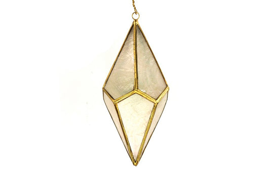 Christmas Gold Trim Capiz Polygon