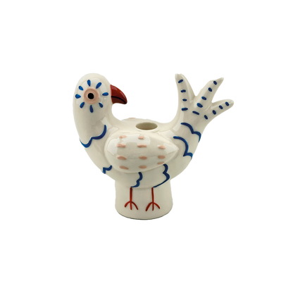 Opjet Paris - Naive blue bird candlestick L17 D8 H15.8 cm