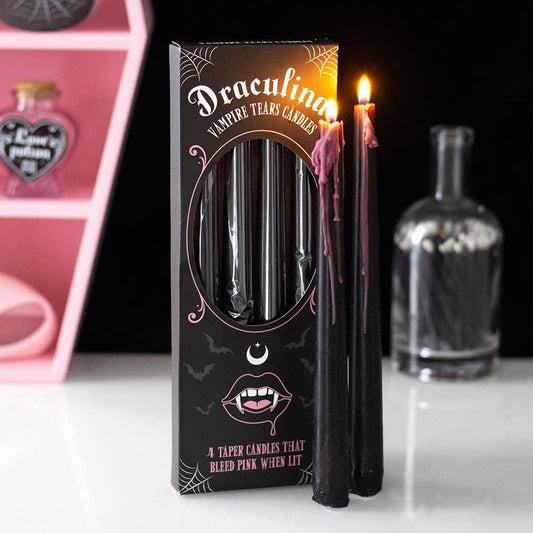 Something Different - Set of 4 Pink Vampire Tears Taper Candles