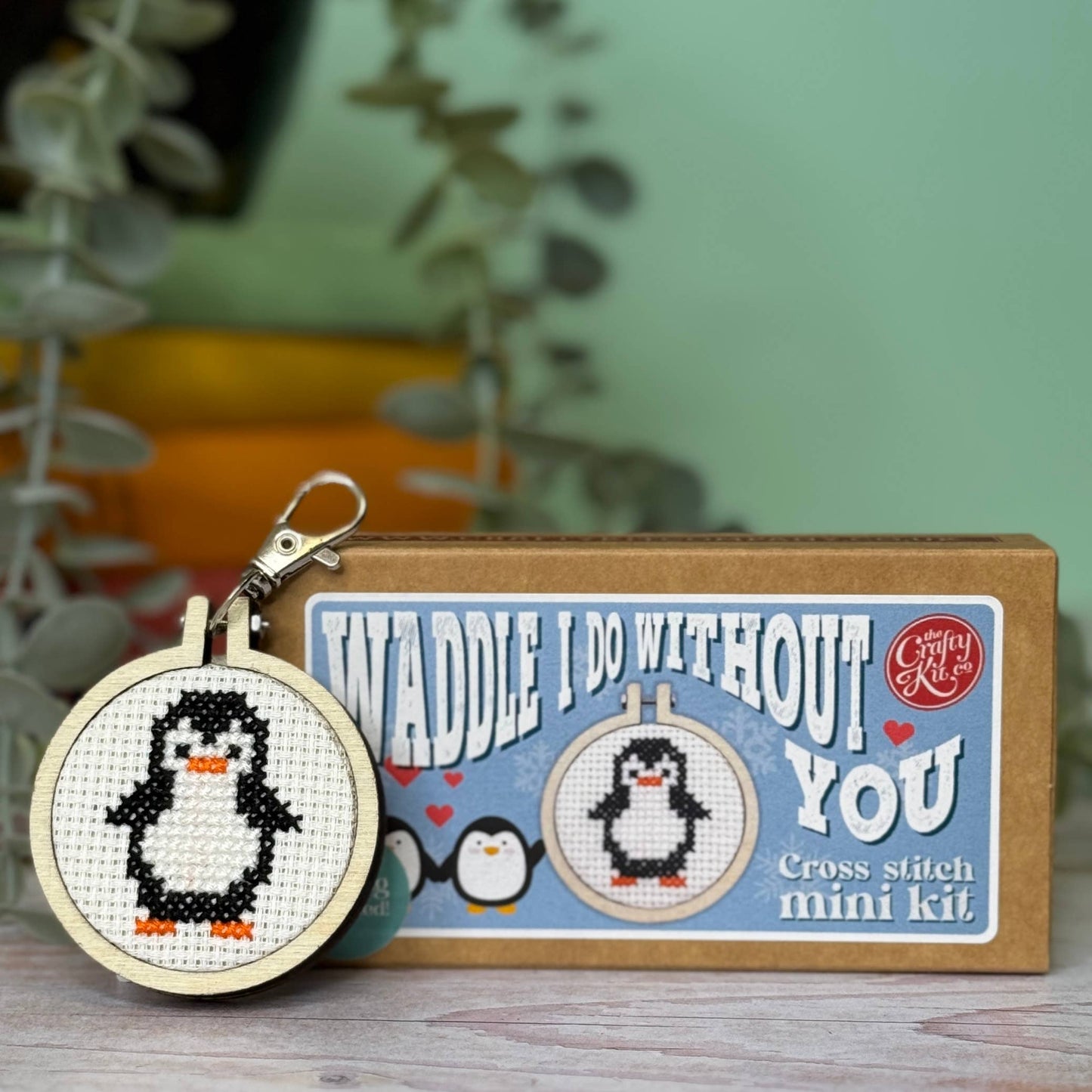 Mini Matchbox Kits - Waddle I Do Without You Mini Matchbox Cross Stitch Kit