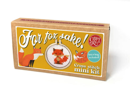 Mini Matchbox Kits - For Fox Sake! Mini Matchbox Cross Stitch Kit