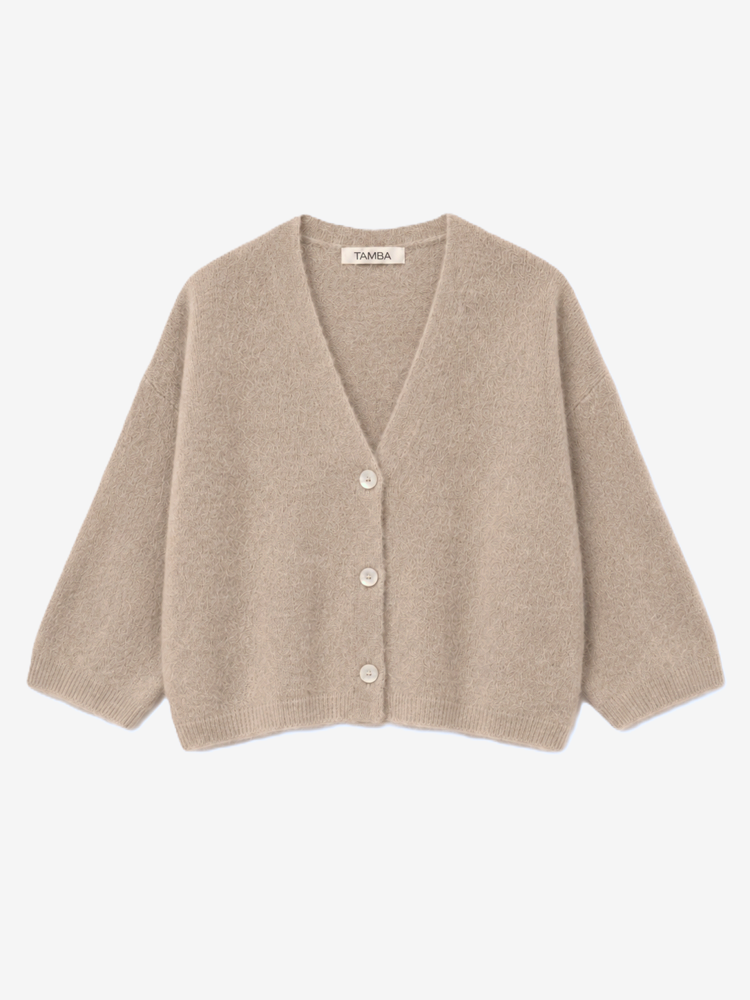 TAMBA - Baby alpaca cardigan with 4/5 sleeves