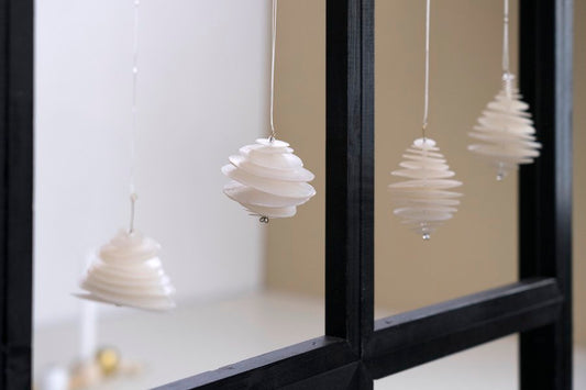 Christmas Capiz Raw Pine Cone Natural