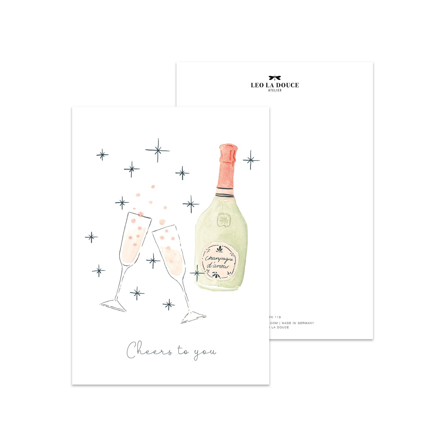 Leo La Douce- Postcard - Sparkling wishes