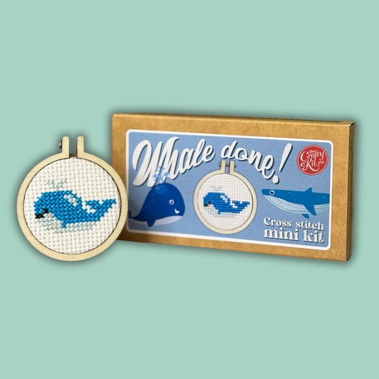 Mini Matchbox Kits - Whale Done! Mini Matchbox Cross Stitch Kit