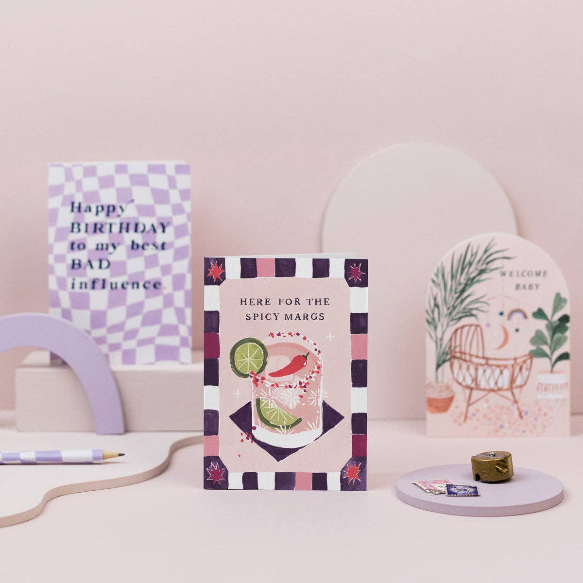 Sister Paper Co.  - Spicy Margarita Birthday Card | Cocktails Birthday Cards