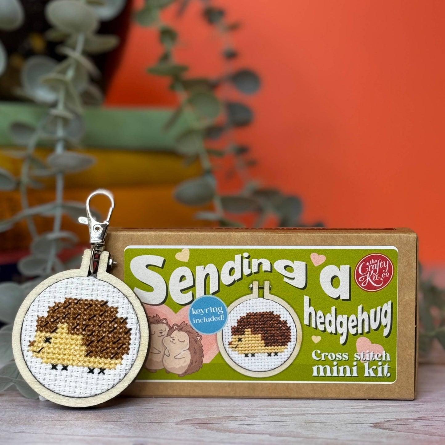 Mini Matchbox Kits - Sending a Hedgehug Mini Matchbox Cross Stitch Kit