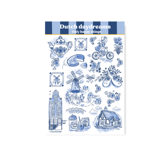 Only Happy Things Stationery - Stickersheet Dutch daydreams