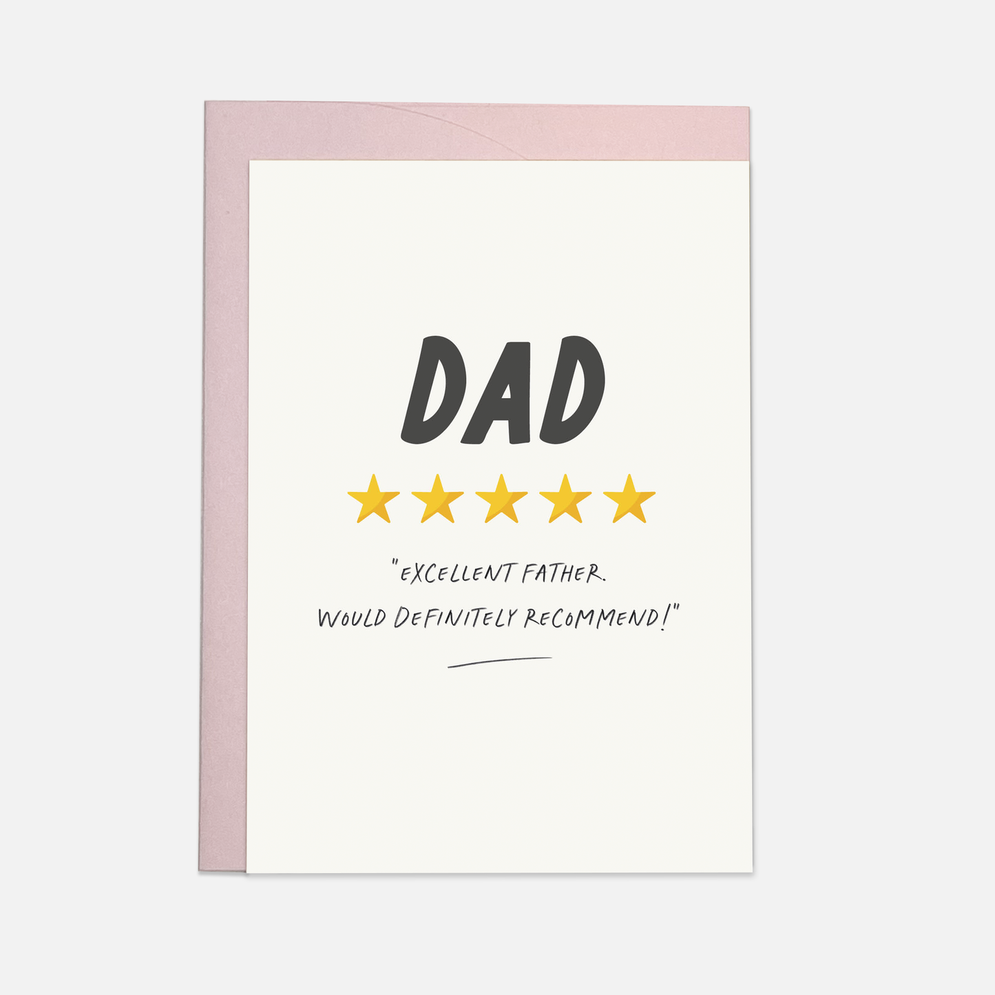 Kaart Blanche - Dad short review greeting card (also in FR)