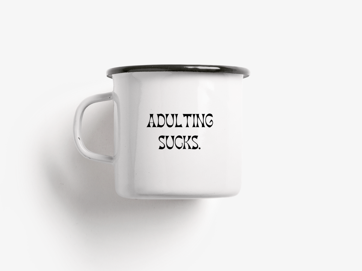 typealive - Enamel mug / Adulting
