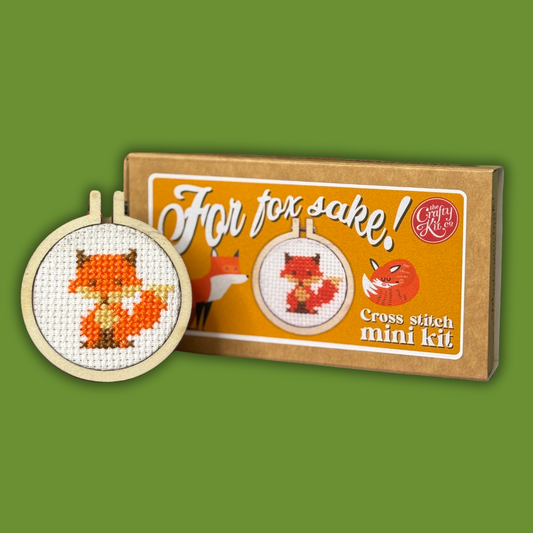 Mini Matchbox Kits - For Fox Sake! Mini Matchbox Cross Stitch Kit