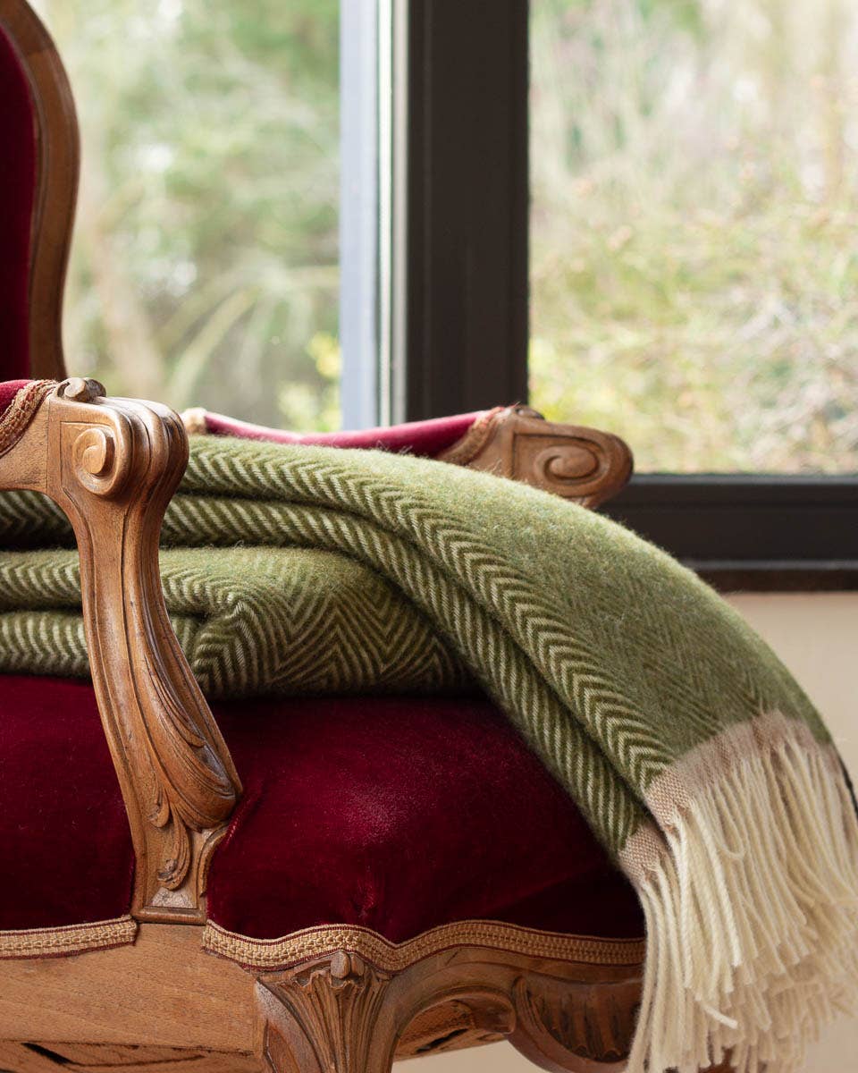MoST - Wool Throw Blanket Denver olive