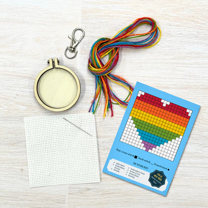 Mini Matchbox Kits - No Labels, Just Love Mini Matchbox Cross Stitch Kit