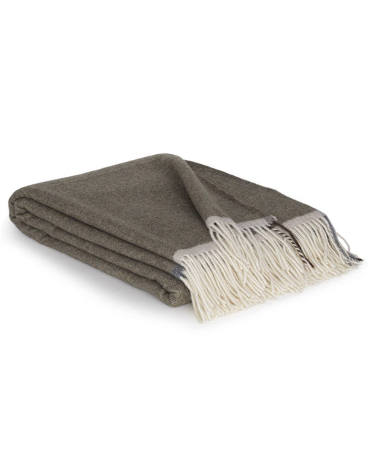 MoST - Merino/cashmere Throw Blanket MILANO Verde Orlo
