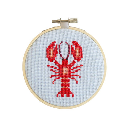 Cotton Clara Craft Kits & Supplies - Lobster Cross Stitch Kit