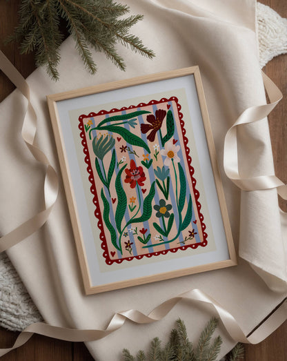 Kate Fox Design - Boho Flower Kids, Kids Art Prints, Kids Art Print, 