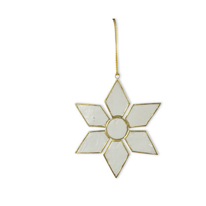 Kinta - Trim Cap Snowflake Offwhite w/ gold 9 x 9 cm