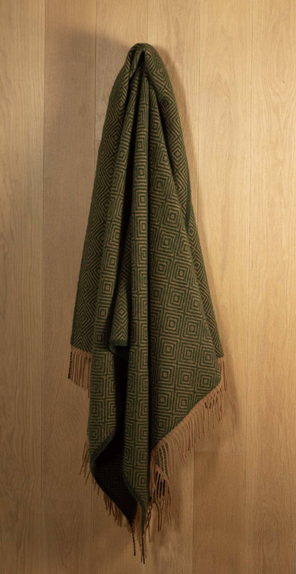 MoST - Wool Throw Blanket VENEZIA Leaf
