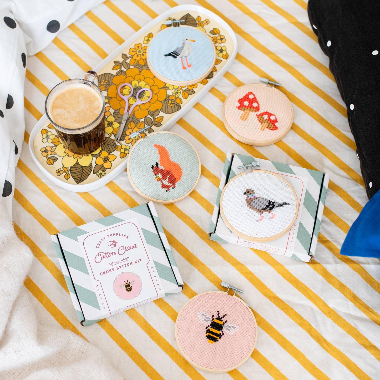 Cotton Clara Craft Kits & Supplies - Seagull Cross Stitch Kit