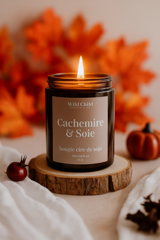 WILD CHILD Bougies & Co - “Cashmere & Silk” - Natural scented candle - 25h
