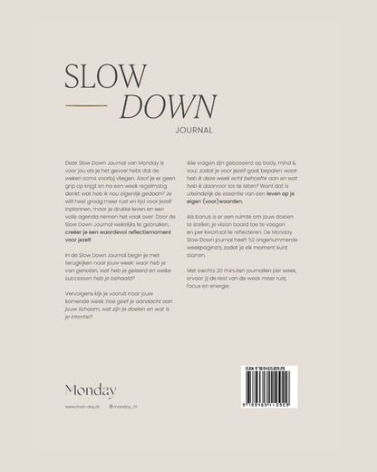 Monday - Slow Down Journal | For reflection and intention | NL | Dutch