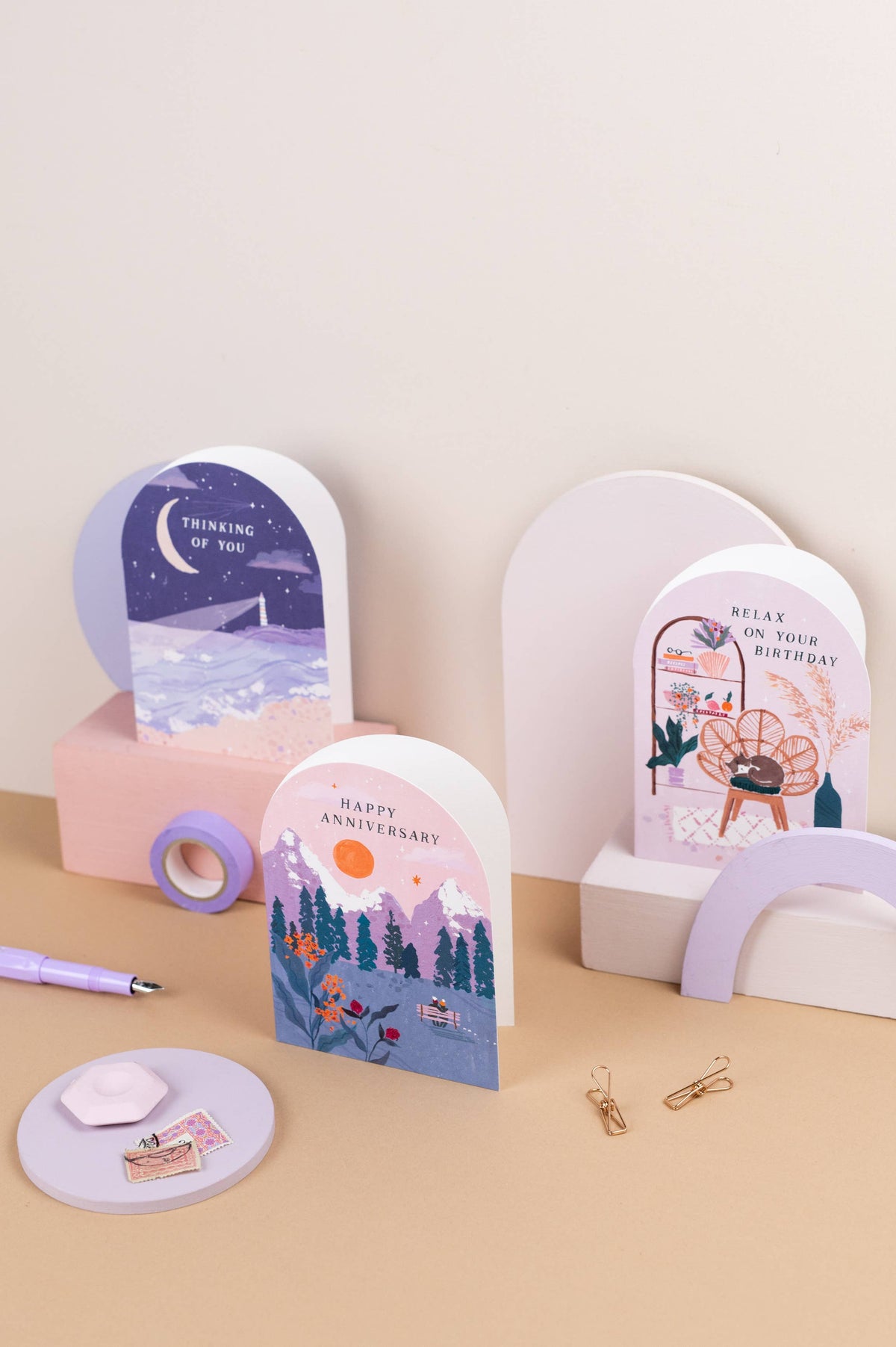 Sister Paper Co. - Anniversary Sunset Card | Anniversary Cards | Love Cards