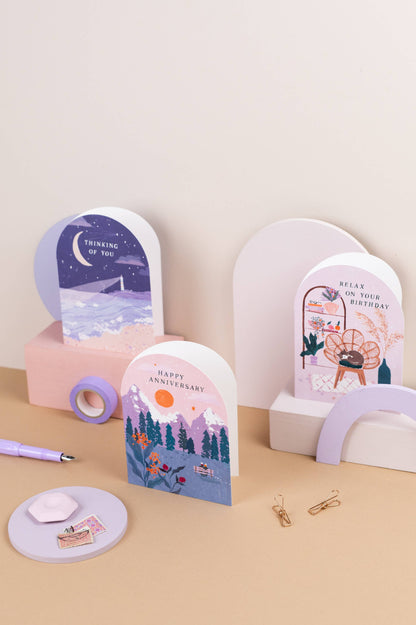 Sister Paper Co. - Anniversary Sunset Card | Anniversary Cards | Love Cards