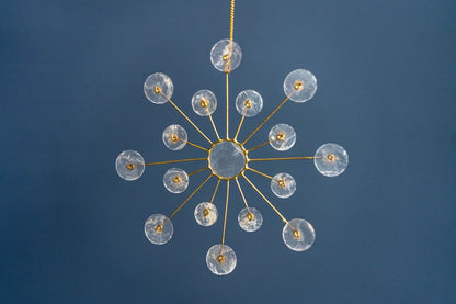 Christmas Capiz Crystal Sam w/ gold lining 15cm