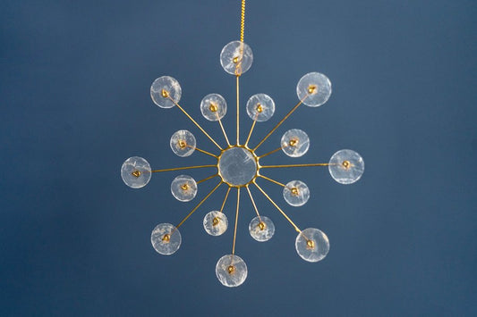 Christmas Capiz Crystal Sam w/ gold lining 15cm