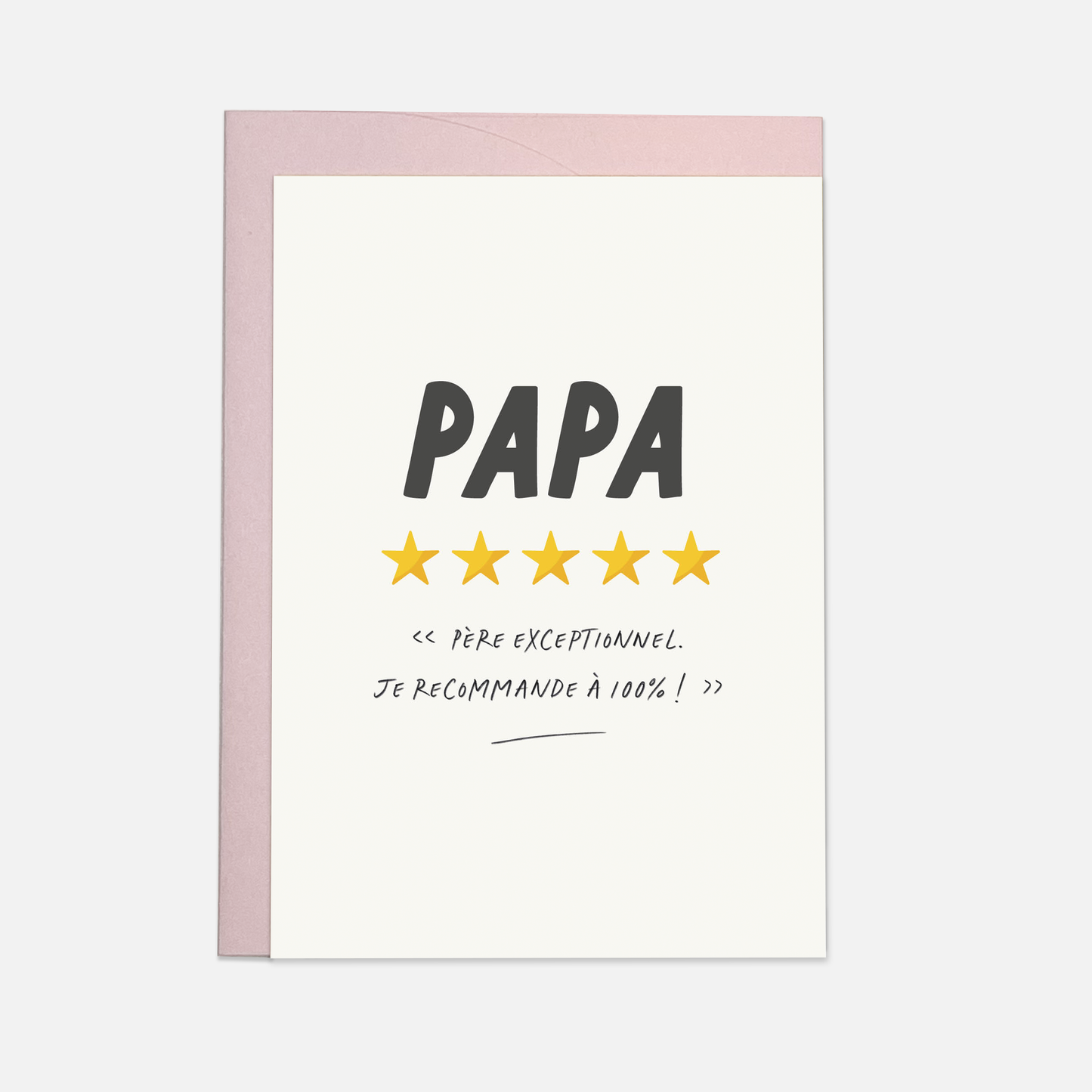 Kaart Blanche - Dad short review greeting card (also in FR)