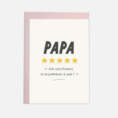 Kaart Blanche - Dad short review greeting card (also in FR)
