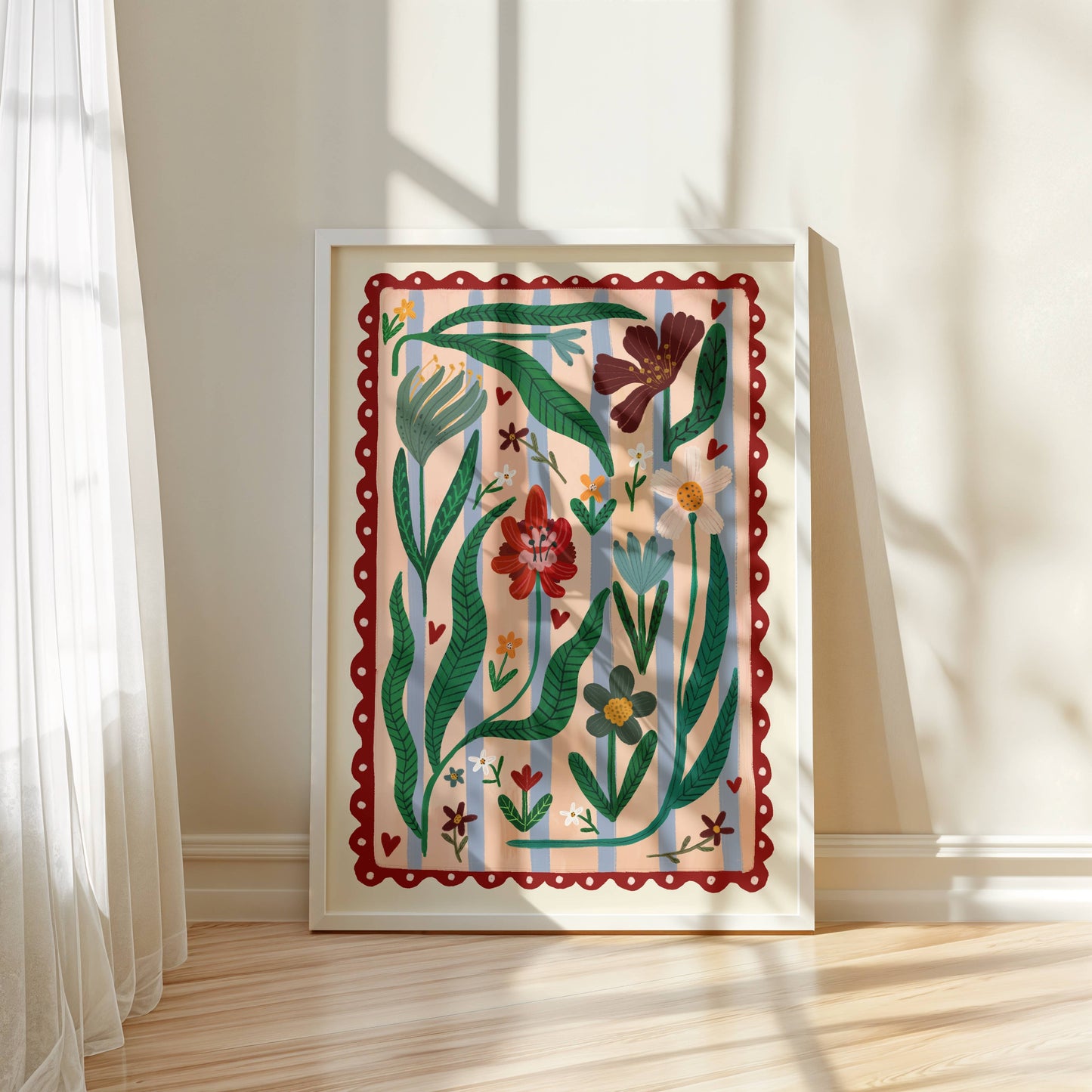 Kate Fox Design - Boho Flower Kids, Kids Art Prints, Kids Art Print, 